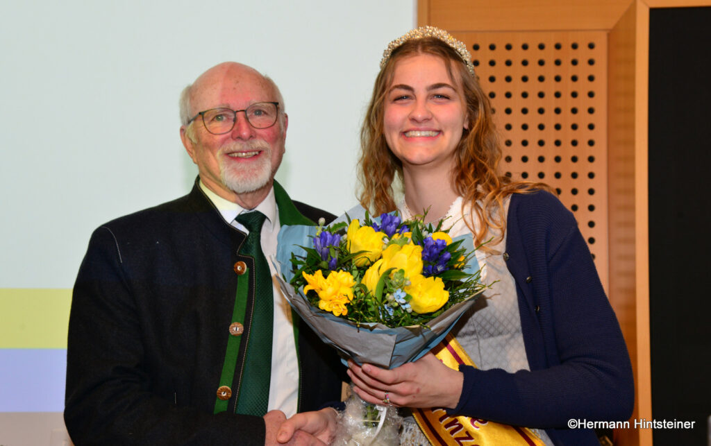 Präs. J. Niklas und Honigprinzessin Theresa I.